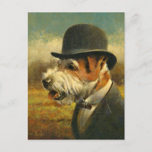 Victorian Jack Russell-postkort Vykort (Framsida)