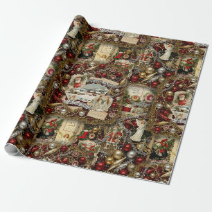 Victorian jul Heirloom Helgdag Presentpapper
