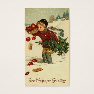 Victorian jul Mini Hälsning eller Gift Märkres Visitkort