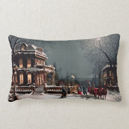 Victorian jul Party Lumbar Pillow Lumbarkudde