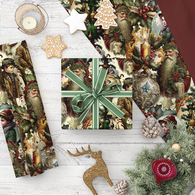 Victorian julelegance presentpapper (Skapare uppladdad)