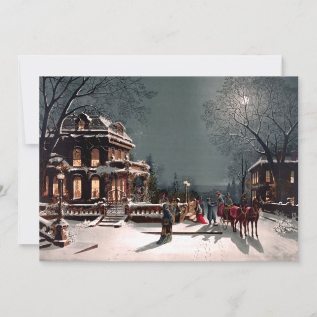 Victorian Julfest-inbjudan Inbjudningar (Framsida)