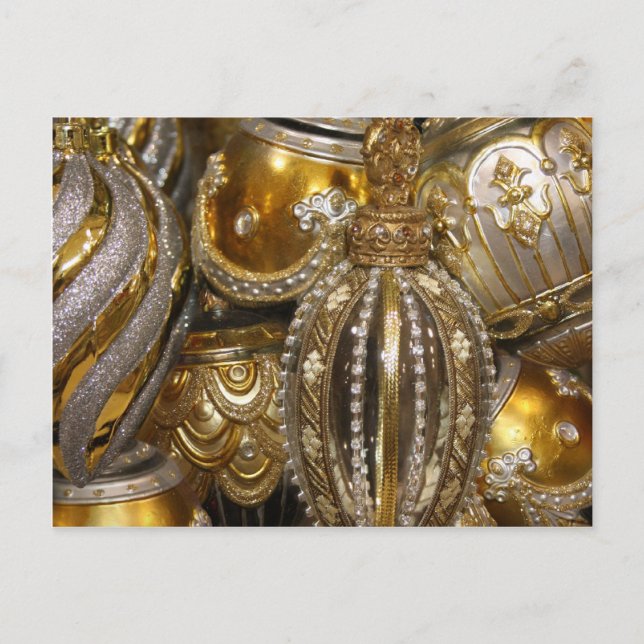 Victorian Julgran Dekorationer Helg Vykort (Framsida)