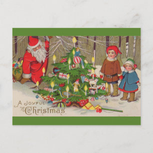 Victorian Jultomten A Glatt jul Vykort