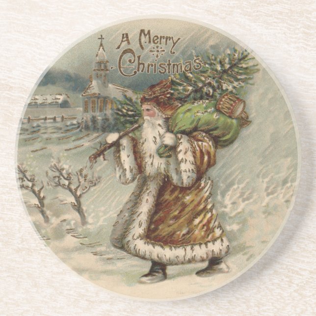 Victorian Jultomten Julgran Underlägg (Framsidan)