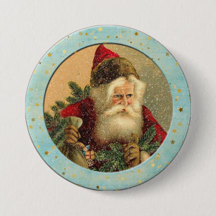 Victorian Jultomten - Light Turcos Gräns Knapp