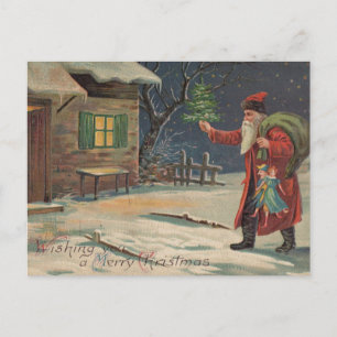 Victorian Jultomten önskar dig en Merry Christma Vykort