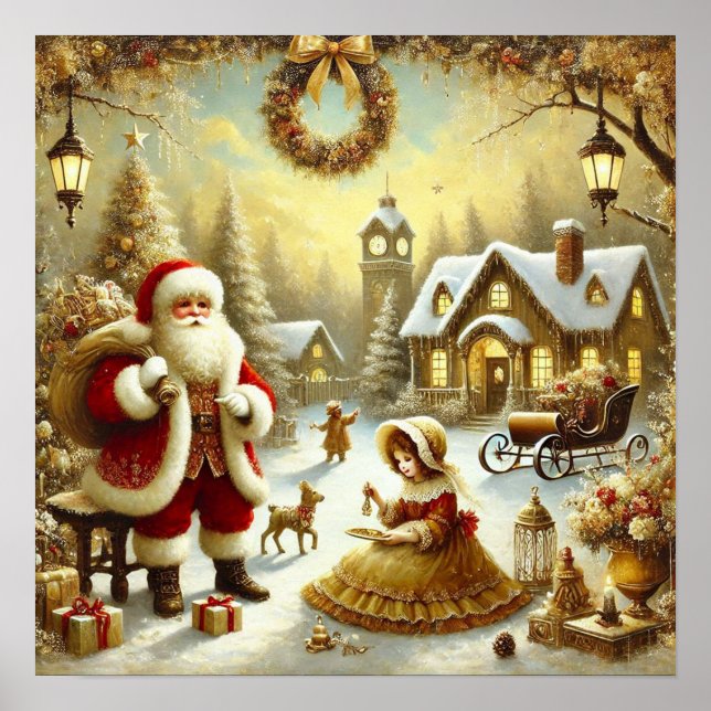 Victorian Jultomten Poster (Framsidan)