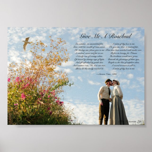 Victorian kärlek dikt poster (Framsidan)