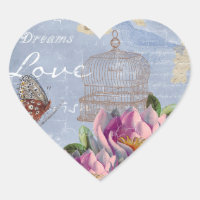 Victorian Kärlek Thoughts Dreams Butterfly Bird Ca