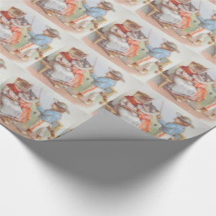 Victorian kattunge på ruvan presentpapper