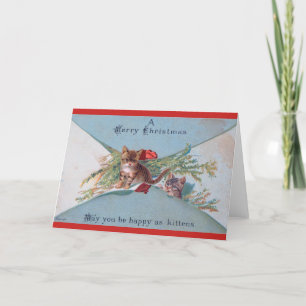 Victorian Kitten julkort Helgkort