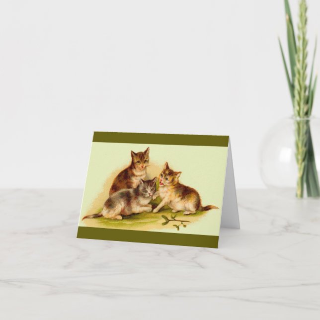 Victorian kittens anteckningskort (Framsida)