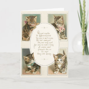 Victorian Kittens julhälsningskort Helgkort