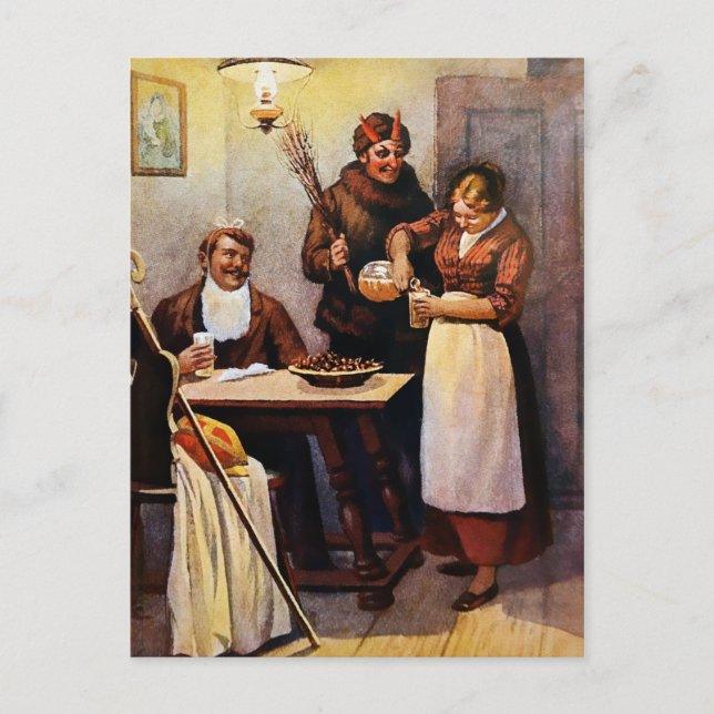 Victorian Krampus Vykort (Framsida)