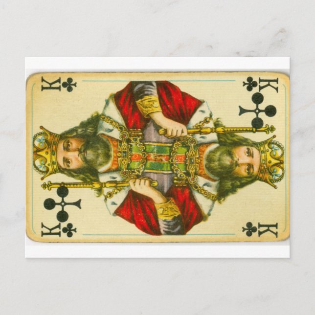Victorian Kung i Klubbar Vykort (Framsida)