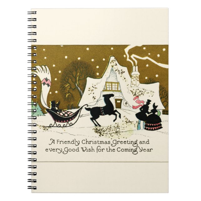 Victorian Land jul Anteckningsbok Med Spiral (Framsidan)