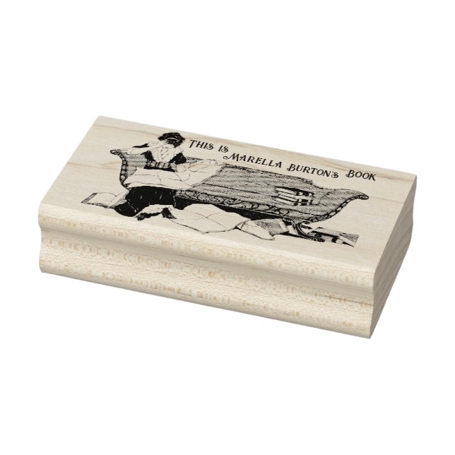 Victorian Leisure Bok Ownership Namn Frimärke Stämpel (Stämpel)