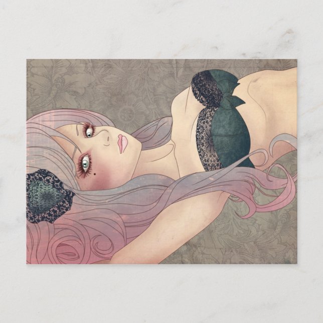 Victorian Lingerie Postcard Vykort (Framsida)