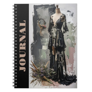 Victorian Little Black Dress Journal LBD Anteckningsbok