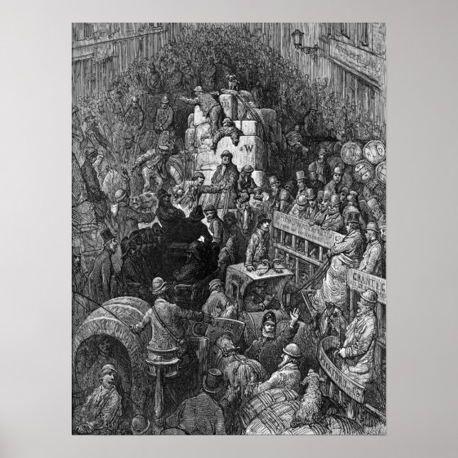 Victorian London - A City Throughfare Poster (Framsidan)