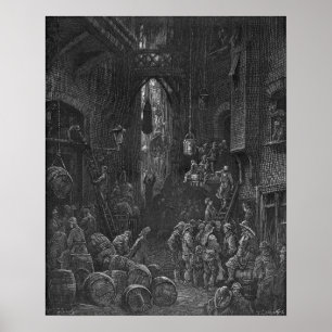 Victorian London - flod sidogata Poster