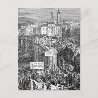 Victorian London - London Bridge 1872 Vykort