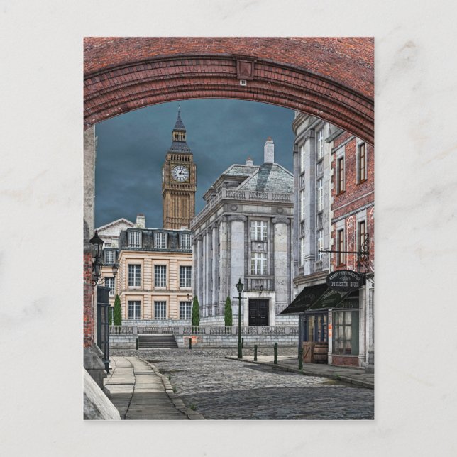 Victorian London med Big Ben Vykort (Framsida)