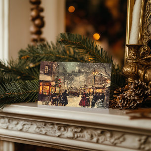 Victorian London Winter Wonderland Helg Vykort