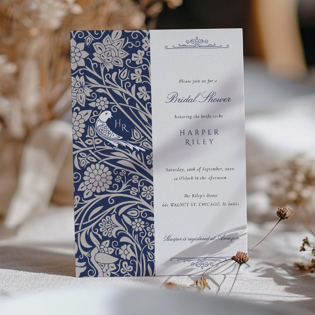 Victorian Love Bird Inbjudningskort för möhippan (Skapare uppladdad)