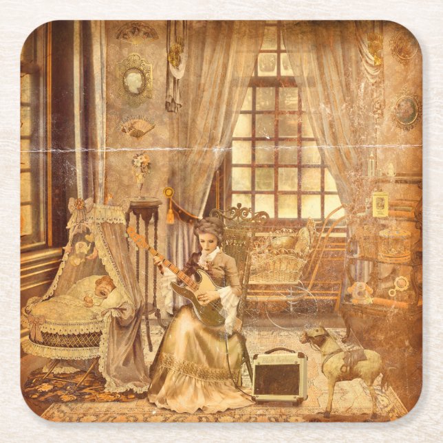 Victorian Lullaby Underlägg Papper Kvadrat (Framsidan)