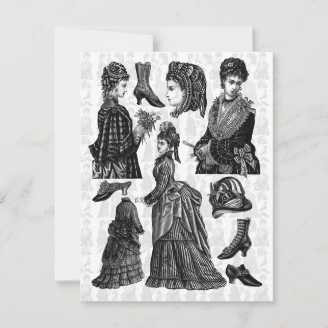 Victorian Luncheon Inbjudningar (Framsida)