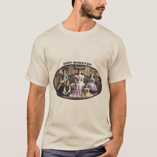 Victorian Lycklig Mors dag Woman & Children URM T Shirt