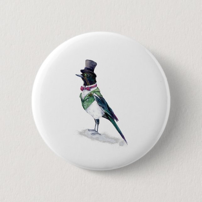 Victorian Magpie Bird Knapp (Framsida)