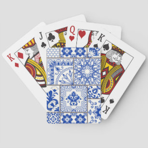 Victorian Majolica: Patchwork Tile Mönster. Casinokort