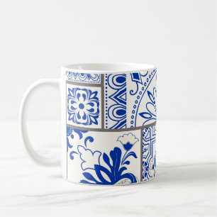 Victorian Majolica: Patchwork Tile Mönster. Kaffemugg