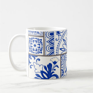 Victorian Majolica: Patchwork Tile Mönster. Kaffemugg