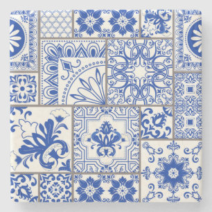 Victorian Majolica: Patchwork Tile Mönster. Stenunderlägg