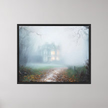 Victorian Mansion i Fog