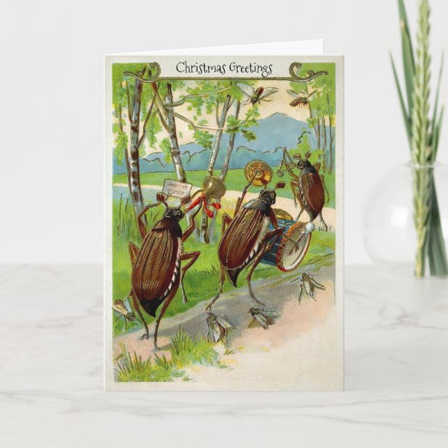 Victorian Marching Band Kryp Helgkort (Framsida)