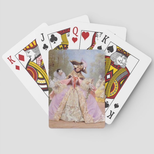 Victorian Masquuppade Boll-uppspelningskort Casinokort (Baksidan)