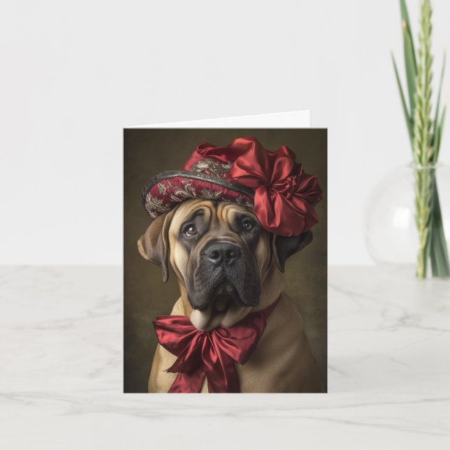 Victorian Mastiff jul Helgkort (Framsida)