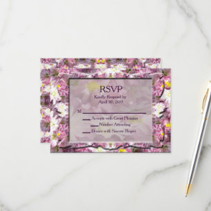 Victorian Mauve Blommigt OSA Kort