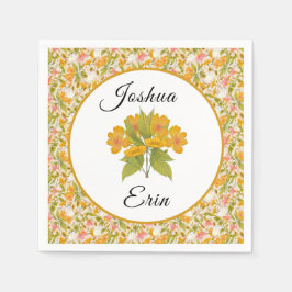 Victorian Meadow yellow napkin Pappersservett