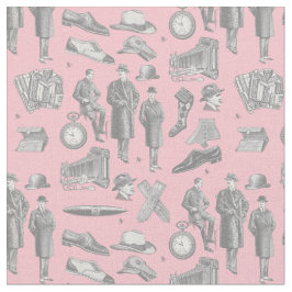 victorian men's style antique menswear toile pink tyg