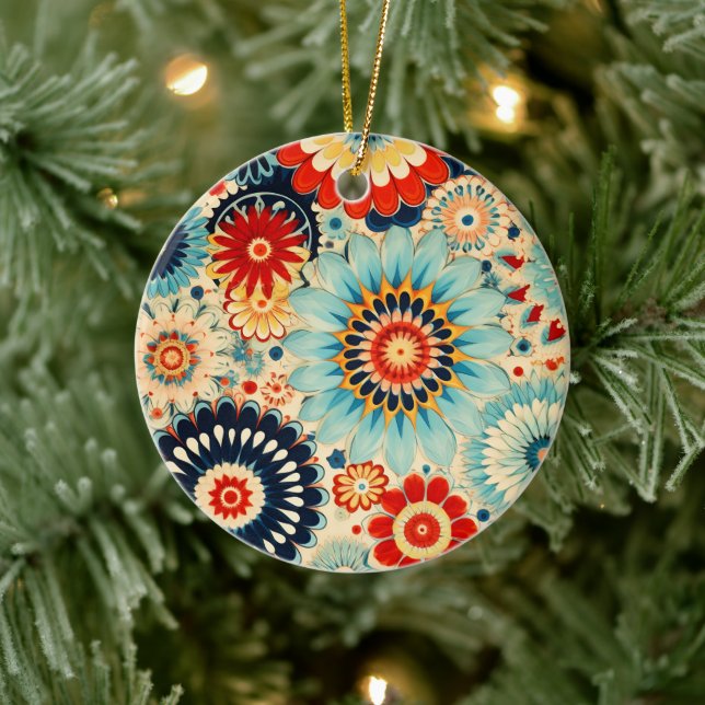 Victorian Millefiori Elegance Julgransprydnad Keramik (Träd)