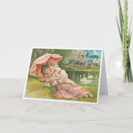 Victorian Mor och Child Helgkort