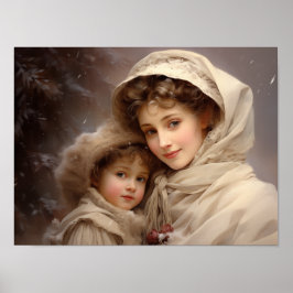 Victorian Mor och Child Poster