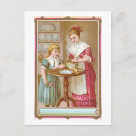 Victorian Mor och Dotter Baking Vykort