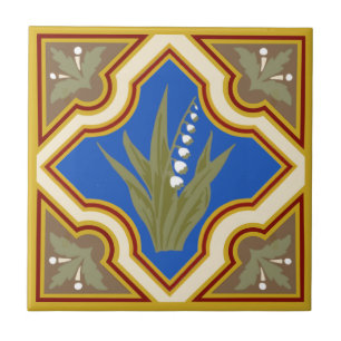 Victorian Muguet des Bois Lily, Valleytilen Kakelplatta